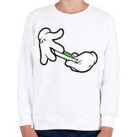 printfashion Roll it - Gyerek pulóver - Fehér