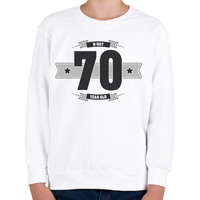printfashion b-day-70-dark-lightgrey - Gyerek pulóver - Fehér