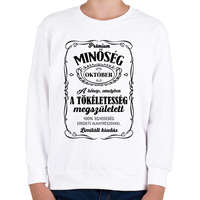 printfashion Prémium minőség - Hónappal (fekete) - Gyerek pulóver - Fehér