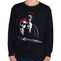 printfashion Spartan - Gyerek pulóver - Fekete