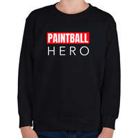 printfashion PAINTBALL HERO - Gyerek pulóver - Fekete