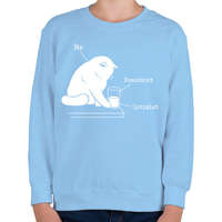 printfashion Félig üres vagy félig tele? - Gyerek pulóver - Világoskék