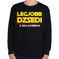 printfashion LEGJOBB JEDI A GALAXISBAN - Gyerek pulóver - Fekete