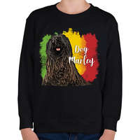 printfashion Dog Marley - Gyerek pulóver - Fekete