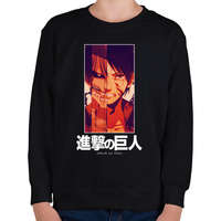 printfashion Singeki no kjodzsin character - Gyerek pulóver - Fekete