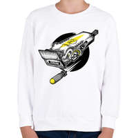 printfashion barber hajvágó - Gyerek pulóver - Fehér