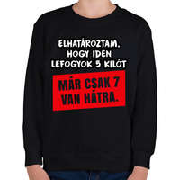 printfashion Fogyókura - Gyerek pulóver - Fekete