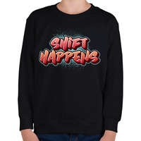 printfashion shift happens - Gyerek pulóver - Fekete