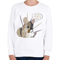 printfashion Feed me - Chinchilla - Gyerek pulóver - Fehér