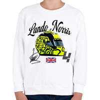 printfashion Lando-Norris-sisak - Gyerek pulóver - Fehér