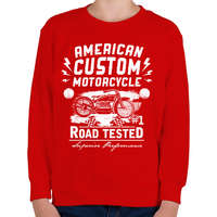 printfashion Amerikai hagyományos motor - Gyerek pulóver - Piros