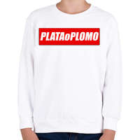 printfashion Plata o Plomo - Gyerek pulóver - Fehér