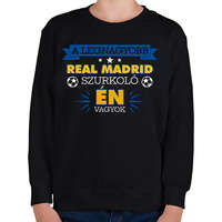 printfashion Real Madrid szurkoló - Gyerek pulóver - Fekete