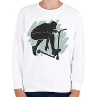 printfashion Roller - Gyerek pulóver - Fehér