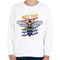 printfashion Bee you - légy önmagad - Gyerek pulóver - Fehér