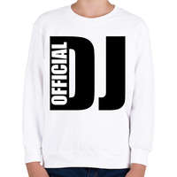 printfashion Official Dj - Gyerek pulóver - Fehér