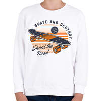 printfashion Gördeszka - Gyerek pulóver - Fehér