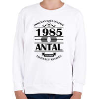 printfashion Boldog szülinapot - Évszámmal, névvel - Gyerek pulóver - Fehér