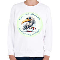 printfashion Ritka, mint a fehér holló... - Gyerek pulóver - Fehér