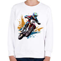 printfashion Cross - Gyerek pulóver - Fehér