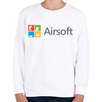 printfashion Airsoft - Gyerek pulóver - Fehér