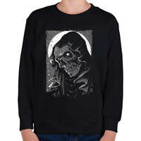 printfashion Csuklyás - Gyerek pulóver - Fekete