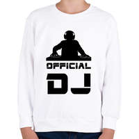printfashion official dj - Gyerek pulóver - Fehér