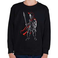 printfashion Spartan - Gyerek pulóver - Fekete