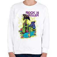 printfashion rock 'n roller - Gyerek pulóver - Fehér
