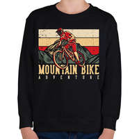 printfashion Mountain Bike kaland sötét alaphoz - Gyerek pulóver - Fekete