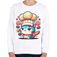 printfashion Baby cat - Gyerek pulóver - Fehér