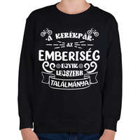 printfashion A kerékpár - Gyerek pulóver - Fekete