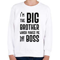 printfashion Big brother boss - Gyerek pulóver - Fehér