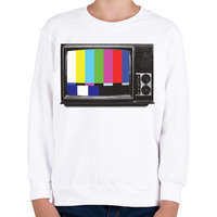 printfashion Retro TV - Gyerek pulóver - Fehér
