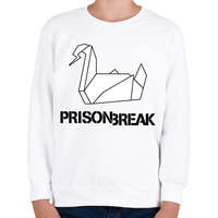 printfashion prison break fekete - Gyerek pulóver - Fehér