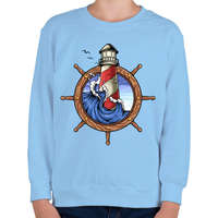 printfashion Világító torony - Gyerek pulóver - Világoskék