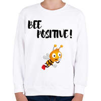 printfashion BEE Positive! - Gyerek pulóver - Fehér