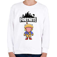 printfashion Fortnite Beef Boss - Gyerek pulóver - Fehér