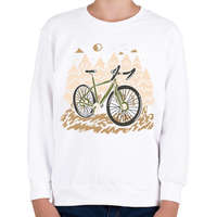printfashion Mountain bike - Gyerek pulóver - Fehér