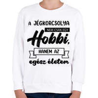 printfashion A jégkorcsolya nem csak egy hobbi - Gyerek pulóver - Fehér