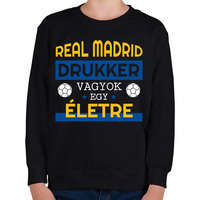 printfashion Real Madrid drukker - Gyerek pulóver - Fekete