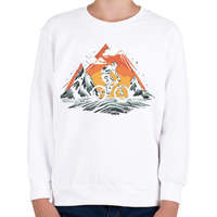 printfashion Mountain bike - Gyerek pulóver - Fehér