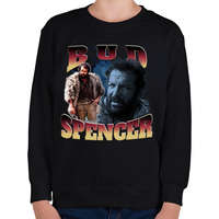 printfashion Bud Spencer - Gyerek pulóver - Fekete