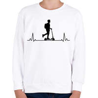 printfashion Roller szív - Gyerek pulóver - Fehér