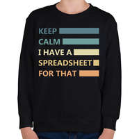 printfashion Nyugalom - Van táblázatom hozzá - Gyerek pulóver - Fekete