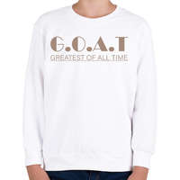 printfashion G.O.A.T - Gyerek pulóver - Fehér
