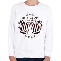 printfashion Sons of beer - Gyerek pulóver - Fehér