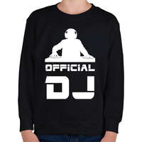 printfashion official dj - Gyerek pulóver - Fekete
