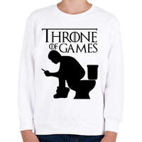 printfashion Throne of games - Gyerek pulóver - Fehér