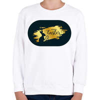 printfashion Happy easter - Arany-fekete - Gyerek pulóver - Fehér